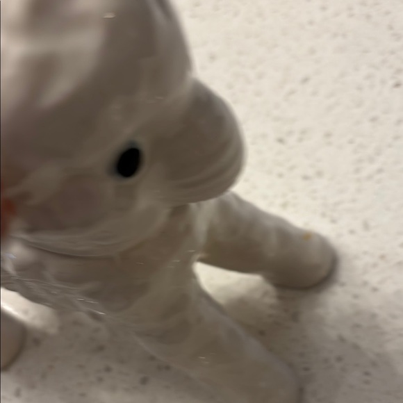 Vintage Ceramic Lamb Planter Pink Bow, Mid Century, Nursery Baby Decor - Picture 6 of 8